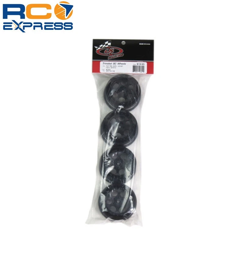 DE Racing Trinidad SC Wheels for TEN-SCTE - 22SCT Tekno SCT410 Black DER-TS4-10B - Image 1 of 2