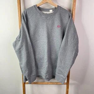 Levi's Sweatshirt Mens Size 2XL Grey Long Sleeves Crew Neck Pullover Athleisure - Picture 1 of 10