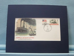 Gran carrera de boat de vapor de 1870 - Natchez vs. Robert E. Lee y cubierta conmemorativa - Imagen 1 de 1