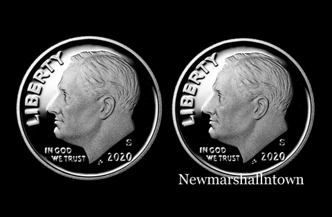 2020 S+S Roosevelt Dime Silver and Clad Proof Coins from Silver and Proof Set Cover