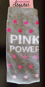 EVERYTHING LEGWEAR Breast Cancer Awareness Printed CREW SOCKS - Shoe Sz 4-10 - Picture 1 of 3