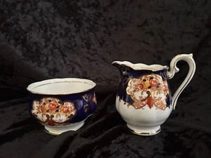 Royal Albert Heirloom 10 Oz. Open Creamer and Open Sugar Bowl Set, Cobalt Blue - Picture 1 of 16