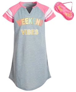 Max & Olivia Weekend Vibes Nightgown With Sleep Mask Girl's Size Small 6/6x NEW - Picture 1 of 9
