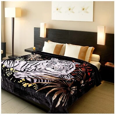 Tiger Blanket Mink Blanket Korean Blanket Heavy Blankets Queen Size Tiger Thr... - Image 1 of 4