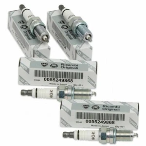 46344792 Kit 4 Candele Originali Fiat 500/595/695 Grande Punto Evo 1.4 Abarth - Picture 1 of 4