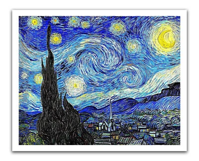 Vincent Van Gogh THE STARRY NIGHT 1889 Famous Painting Reprint