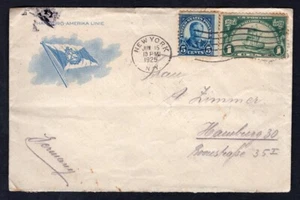 USA NEW YORK 1925 Cover to Germany. Hamburg-America Shipping Line - Picture 1 of 2