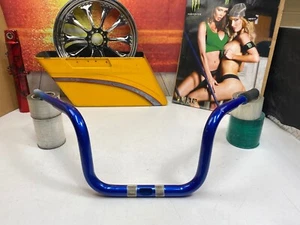 🔥15-21 Harley Road Glide 1.25" Custom Candy Blue Handlebars 10" Rise🔥 - Picture 1 of 10