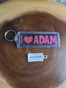 Portachiavi acrilico I heart ADAM - anni 90 lungo 3 pollici J101 - Foto 1 di 1