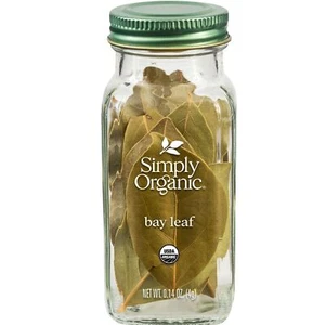 Whole Bay Leaf 0.14 Ounce Glass Jar Kosher Sweet Earthy Aroma No ETO Non GMO - Imagen 1 de 6