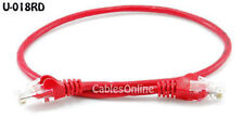 1.5 Ft. CAT5E UTP Ethernet Network Patch Cable, Red