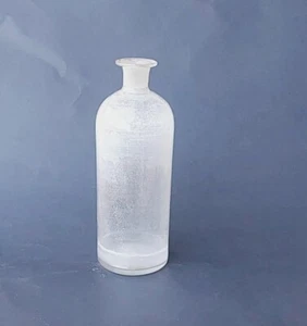 Vtg Glass Apothecary Bottle Hand Blown 9 " T Stopper Missing Summerso 19th Cent - Picture 1 of 5