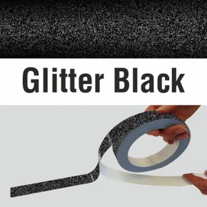 GLITTER BLACK Vinyl Boat Striping Tape/Coveline/Boot Topping 6mm - 300mm - Picture 1 of 2