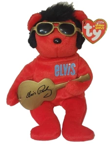 NMT* Ty Beanie Baby HEARTBEAR HOTEL Elvis Presley Bear MWNMT Plush Stuffed Toy - Picture 1 of 9