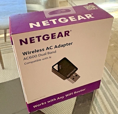 NETGEAR Wireless AC Adapter AC600 Dual Band WiFi USB Adapter A6100 - Image 1 of 4