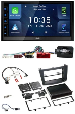JVC DAB Bluetooth Lenkrad USB 2DIN Autoradio für Mazda 3 09-13 Can-Bus - Bild 1 von 4