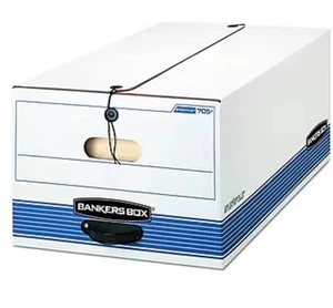 📦 Bankers Boxes - Legal Size - Durable & Ready For Your Files - WT/BL (12/CT) - Picture 1 of 16