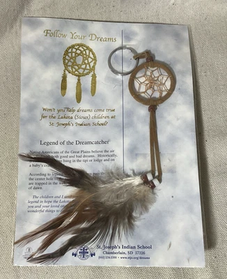 Follow Your Dreams Dream Catcher St Joseph’s Indian School Nuevo Llavero Dije Foto 1 de 2