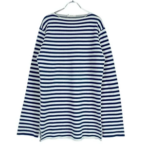 Celine by Phoebe Philo Border Knit Sweater 2 3dQ7 7713 Navy X White Used MESC-0 - Picture 1 of 4
