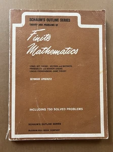 Schaum’s Outline of Finite Mathematics – Seymour Lipschutz (1966, McGraw-Hill) - Picture 1 of 9