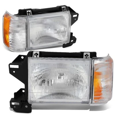 Faro esquinero ámbar carcasa cromada para Ford F150 F250 F350 1987-1991 Foto 1 de 4