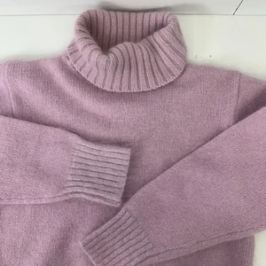 Route 66 VTG Womans Angora Wool Blend Knit Turtleneck Sweater lilac L READ - Picture 1 of 9