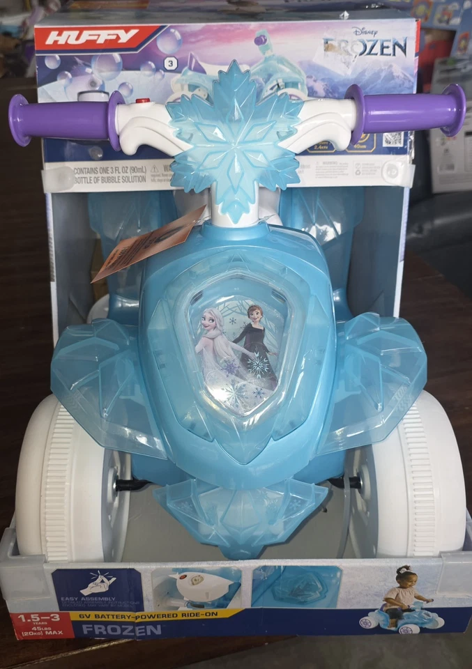 Huffy Disney Frozen 6V Bubble Quad Ride-On Toy - Lights & Sounds - Ages 1.5–3 - Image 1 of 1
