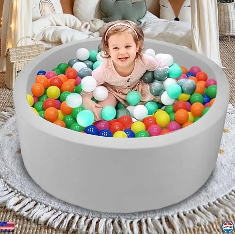 Pozo de bolas de espuma LimitlessFunN para niños - Parque infantil plegable para niños pequeños y piscina para bebés Foto 1 de 4