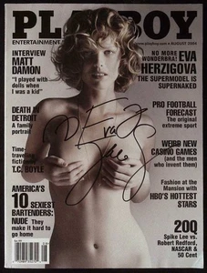 PLAYBOY US August 2004 EVA HERZIGOVA Matt Damon PILAR LASTRA Spike Lee - Bild 1 von 6