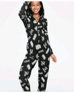 Victoria's Secret PINK Sleigh All Day PJ Full Zip Sleep Christmas Holiday Small - Picture 1 of 4