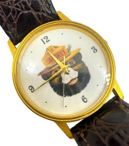 Vintage Smokey The Bear Analog Watch New Battery Rare - Picture 1 of 9