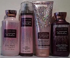 Bath & Body Works A Thousand Wishes Wash ,Mist,Cream & Body Lotion 4 Pc Gift Set - Picture 1 of 1