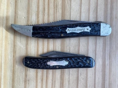 Vtg Kent Fish Knife Single Blade With Hook Remover  Scaler + Two Blade Imperial - Image 1 of 4