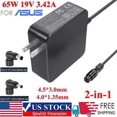 65W AC Adapter Charger For Asus Zenbook 15 UX32V UX32VD UX305F X200M ADP-65DW - Image 1 of 4