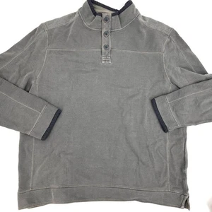 Suéter Carbono 2 Cobalto Para Hombres XL Gris Nueve Yardas Cuarto Botón Pullover Informal - Imagen 1 de 6