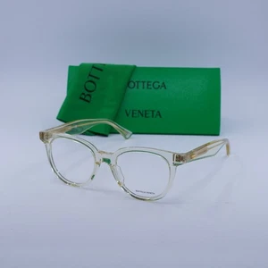 Bottega Veneta BV1020O 004 Transparent Beige 49mm Eyeglasses New Authentic - Picture 1 of 6