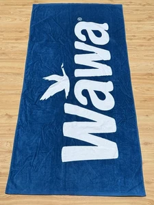 WAWA CLASSIC SPELLOUT LOGO CONVENIENCE STORE PROMO LARGE BEACH TOWEL EUC HOAGIE - Picture 1 of 3