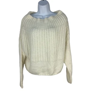 Miracle U.S.A Ivory Knitted Sweater Small/Medium Cotton Blend - Picture 1 of 6