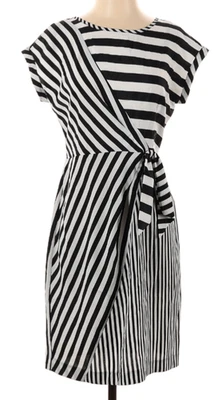EUC Gabby Skye Women’s 4 A-Line Dress wrap Black & white casual business classic - Image 1 of 3