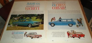 1961 CHEVROLET CHEVY BISCAYNE 6 & CORVAIR AUTOMOBILE ORIGINALANZEIGE - Bild 1 von 1