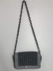 Handmade Crochet purse Gray/Silver - Picture 1 of 7