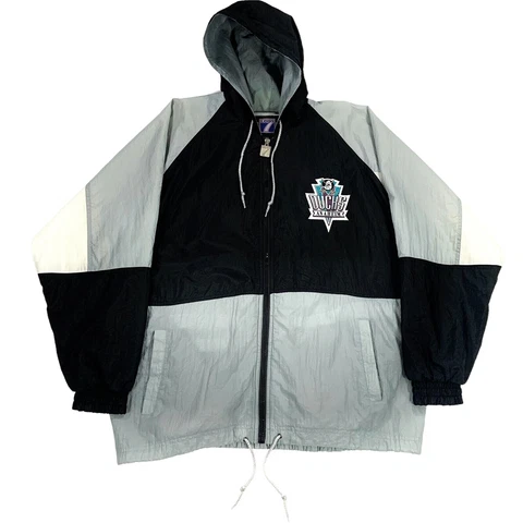 Vintage 90s Logo 7 Nhl Hockey Anaheim Mighty Ducks Windbreaker Jacket Size XL Cover