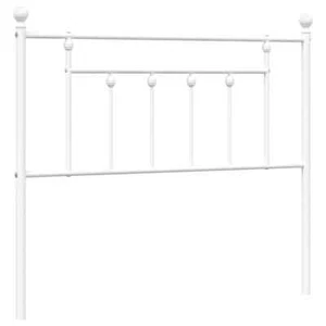 Metal Headboard White 107cm Industrial King Single Size Bed Frame Head Bedhead - Picture 1 of 7