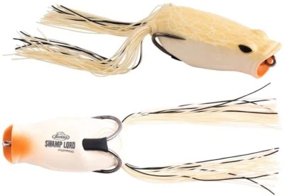 BERKLEY / PURE FISHING Berkley 2.4" Swamp Lord Popper Frog Top Water Fishing Lure - 2/3 Oz - Bone Color