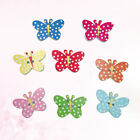 50 Pcs Kids DIY Buttons Handmade Personality Wooden Fine-edged Craft
