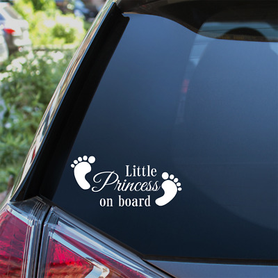 Little Princess On Board Car Sticker Child Baby On Board Window Bumper Decal • 2.99£