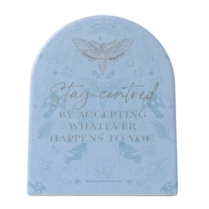 ACCEPTANCE Twelve Moon Ceramic Inspirational Verse plaque stand wall art hanging - Picture 1 of 4