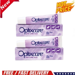 2x Optixcare Eye Lube Plus + Hyaluron (20 gramos) Crema para la salud de las mascotas N EW - Imagen 1 de 13
