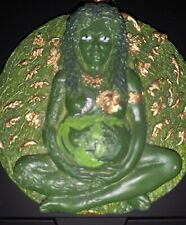 MOTHER EARTH GODDESS Gaia - Green Hand Painted Hanging Ornament / Decoration