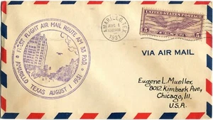 American Airlines First Flight Amarillo Texas - Fort Worth Texas - 1931 - Picture 1 of 2